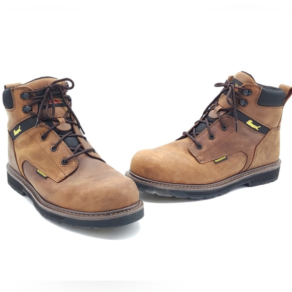 THOROGOOD Mens JOB-SITE SERIES 6″ CRAZY HORSE Comp Toe Boots 804-4143 Size 14 - Picture 1 of 13
